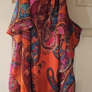 Thalia Sodi Colorful Paisley Blouse
